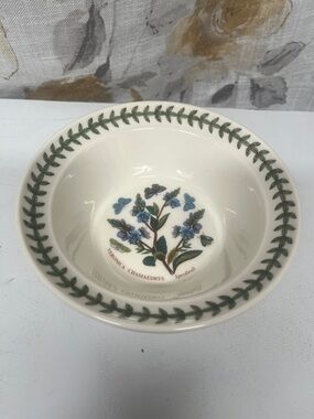 Portmeirion Ceramic Oatmeal 6.5 Bowl Botanic Garden Veronica Chamaedrys